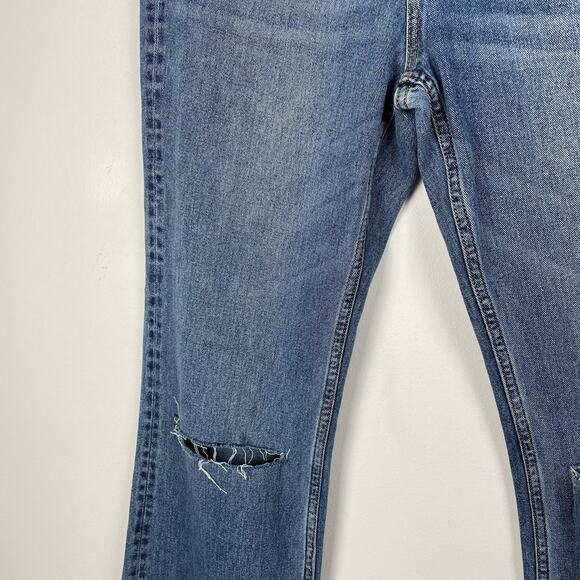 Vigoss Royce 70s Stovepipe Straight Leg Jeans Size 29 Medium Wash Distressed - Picture 12 of 13